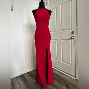 Sherri Hill Red Side Split Dress